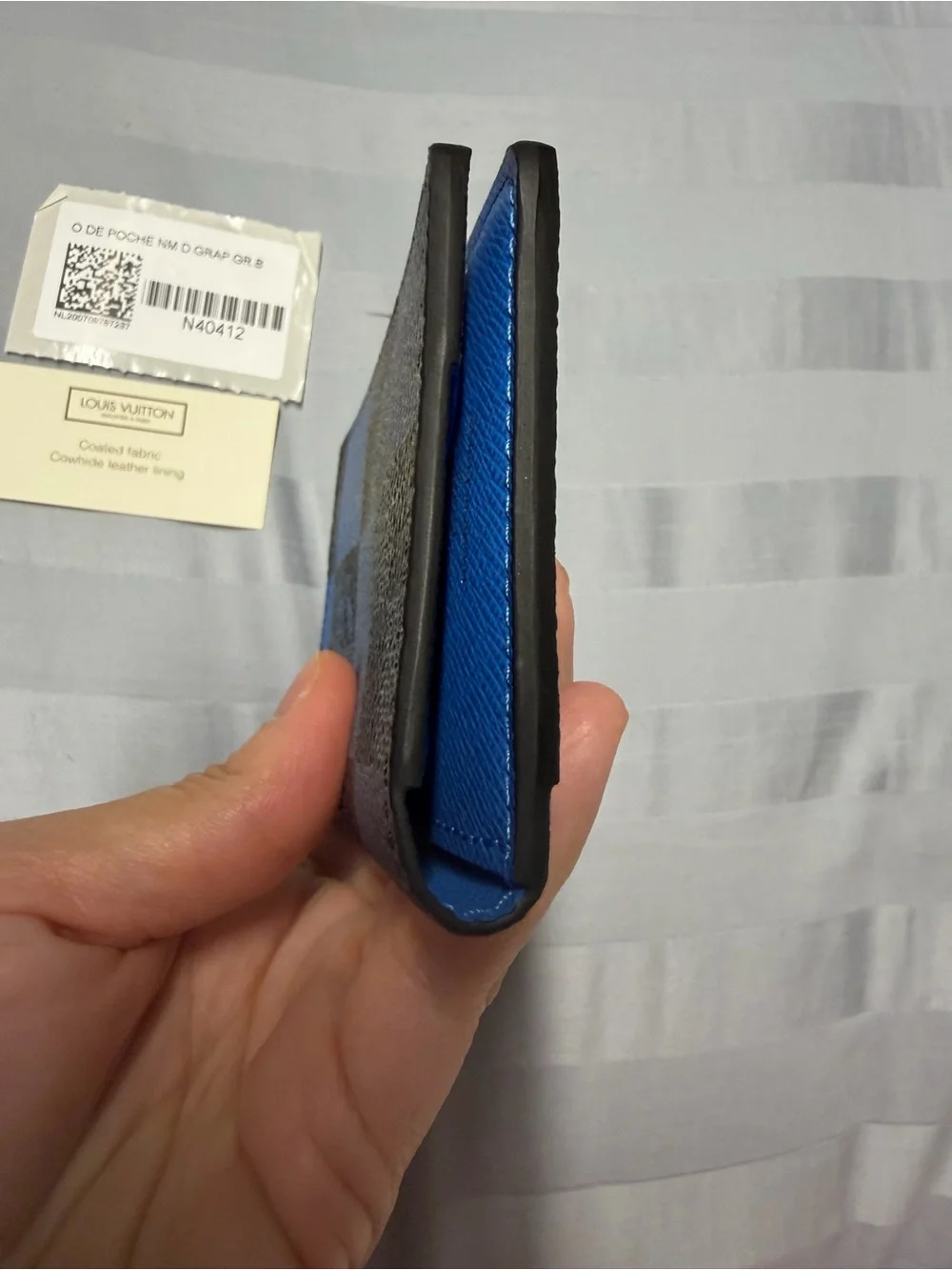 Louis Vuitton Men's Blue & Black Damier pocket organizer